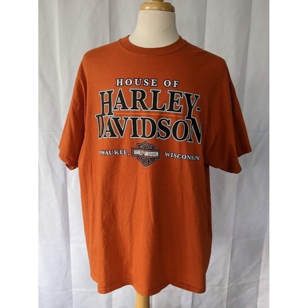 Harley Davidson Motorcycle T Shirt‎ Me 2XL Milwaukee Wisconsin Moto Biker Casual
